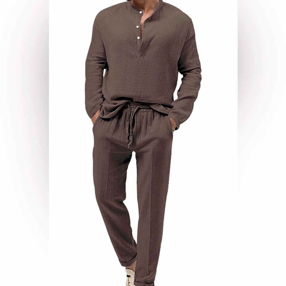 Men's Casual Linen Set